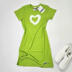 The Ragged Priest Batik Heart Bodycon Tee Shirt Minidress